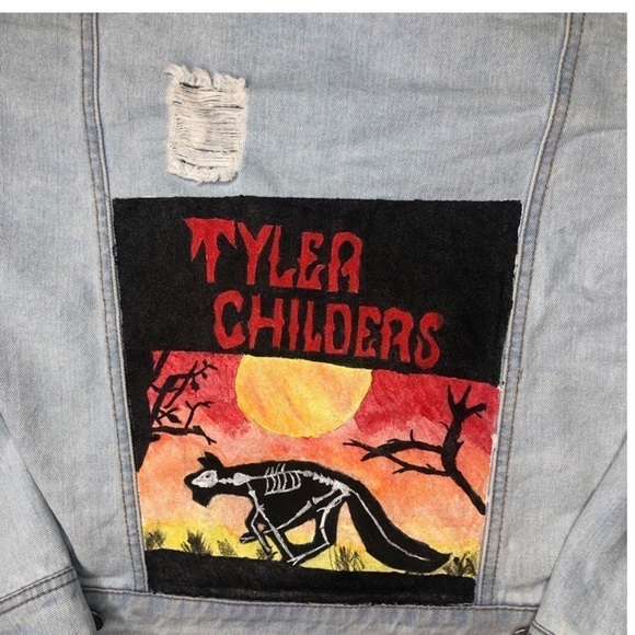 Tyler Childers Custom Painted Jean Jacket Women’s Sz Small - Picture 6 of 9